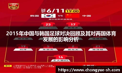 2015年中国与韩国足球对决回顾及其对两国体育发展的影响分析